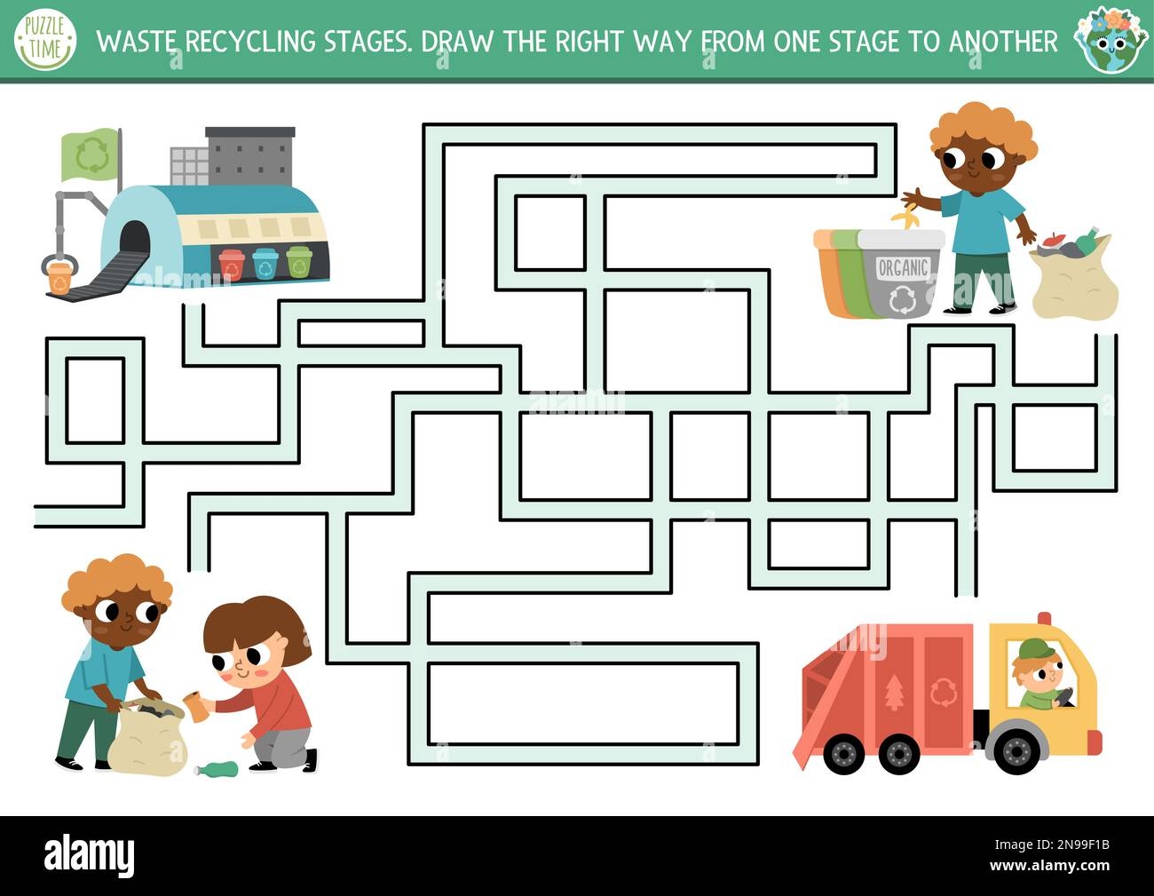 Child Recycling Bin Stock Vector Images Page 2 Alamy