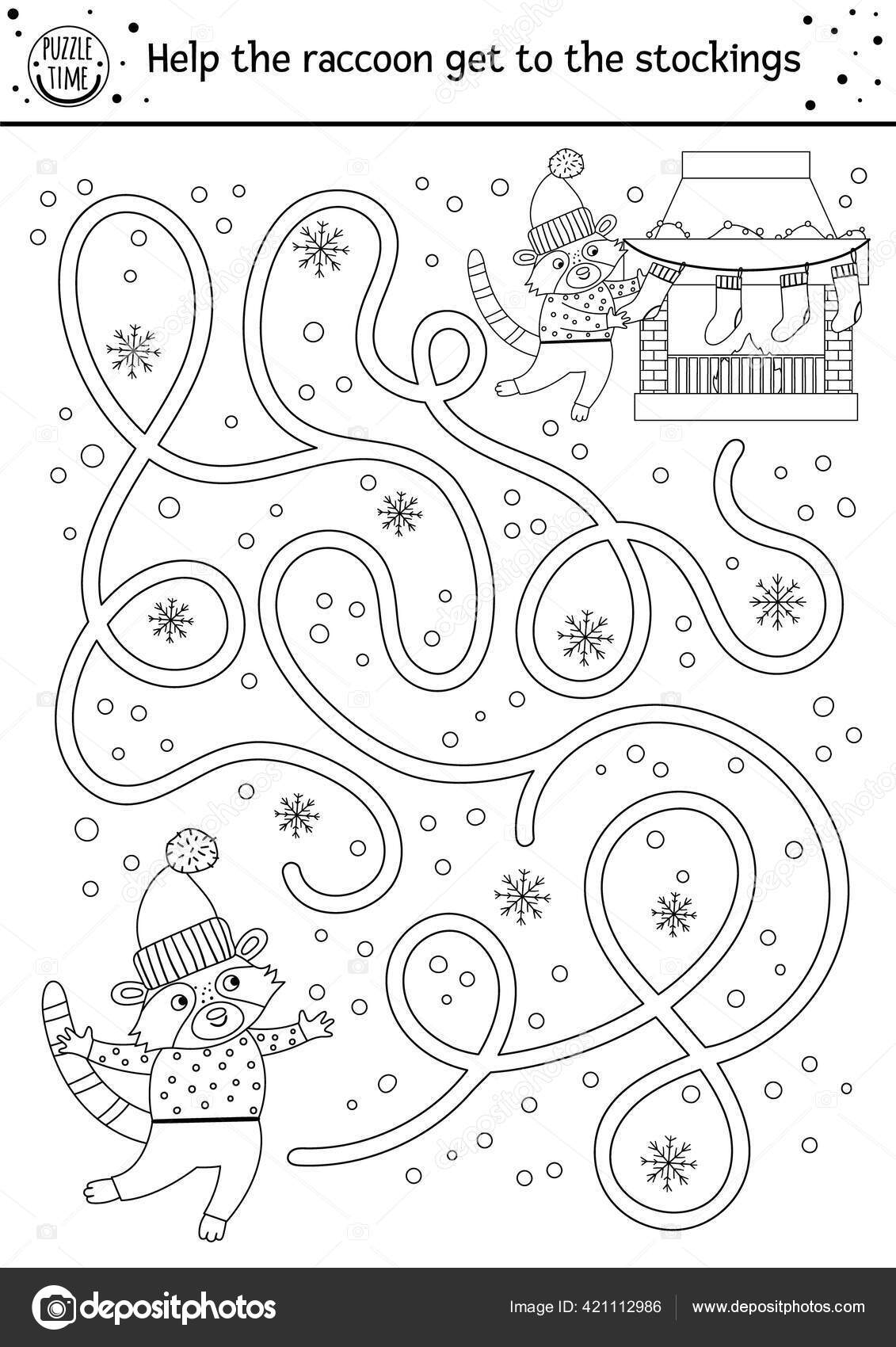 Winter Maze Worksheet