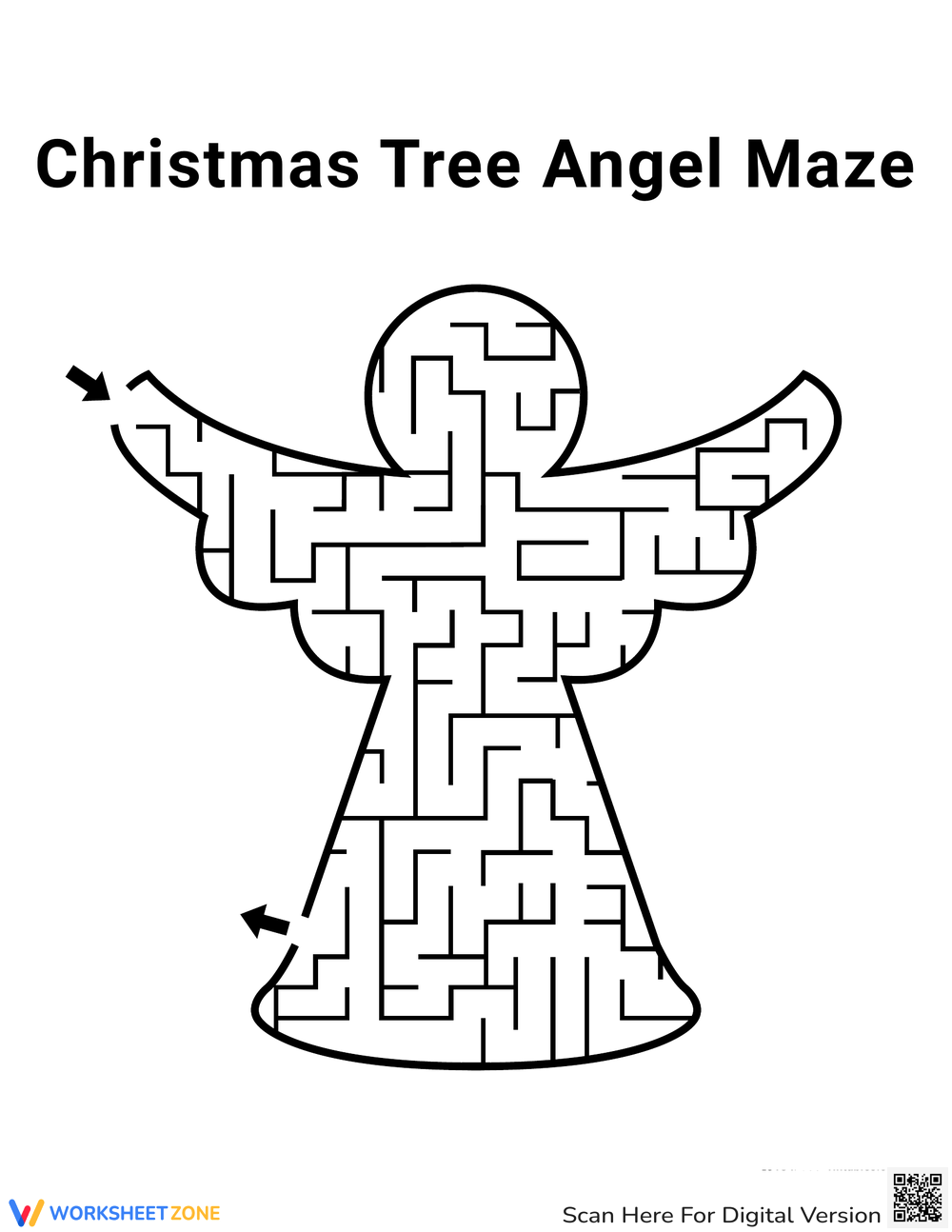 Christmas Maze Worksheets