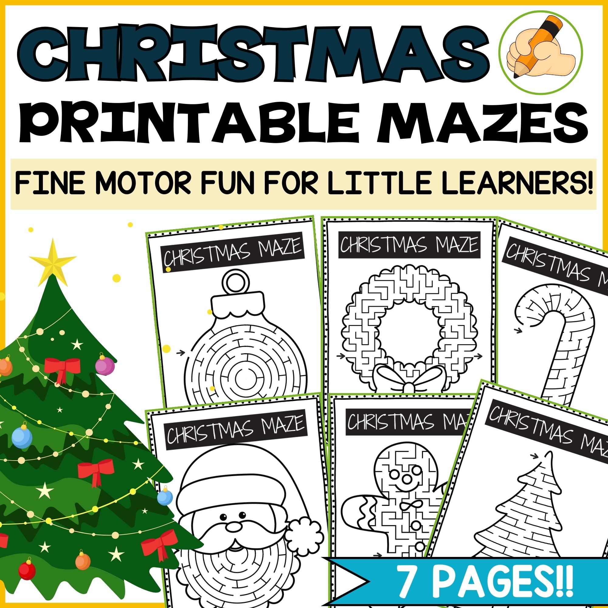 Christmas Mazes For Preschoolers