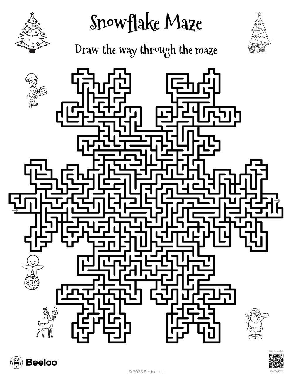 Christmas Maze Worksheet Answers