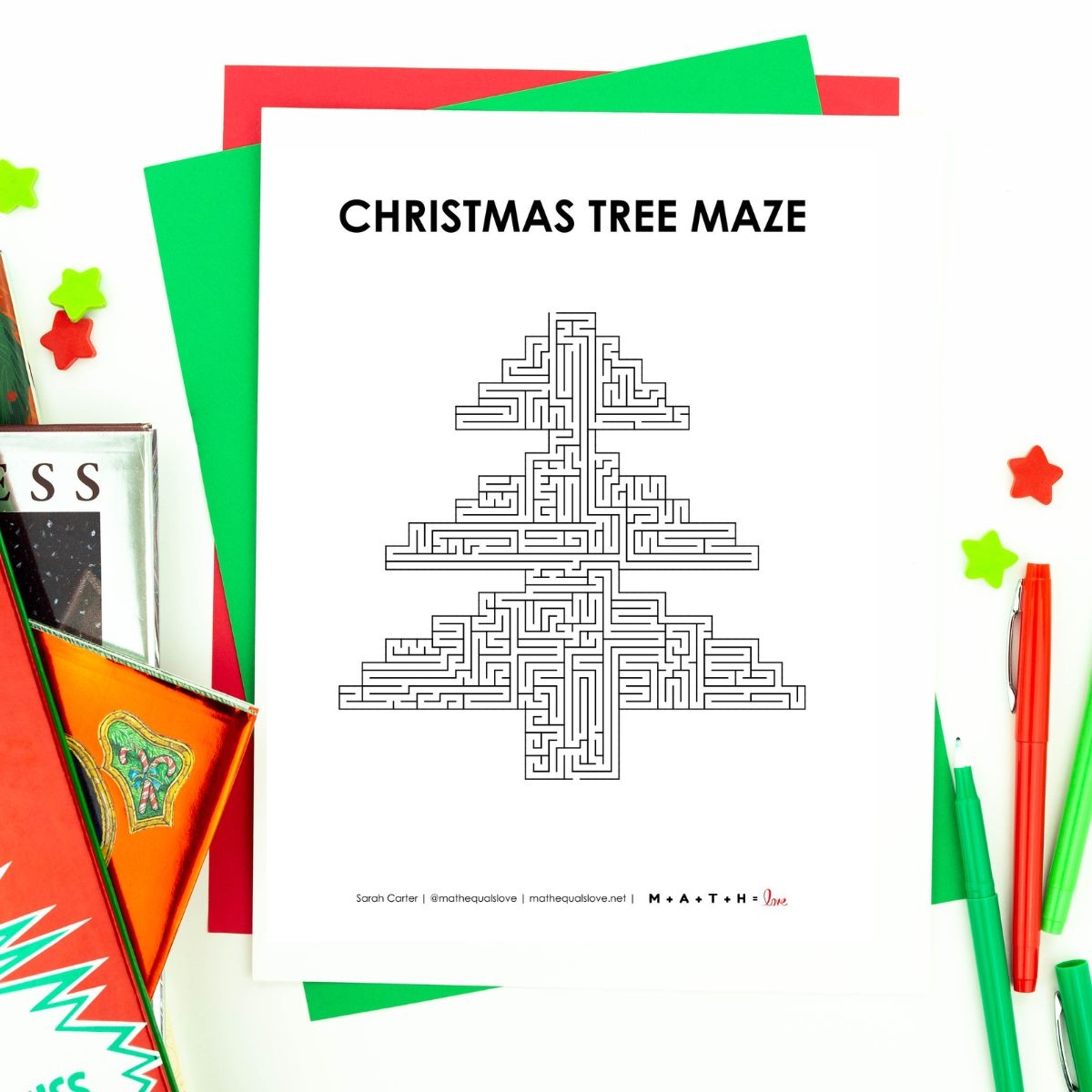 Christmas Tree Maze FREE Printable PDF 