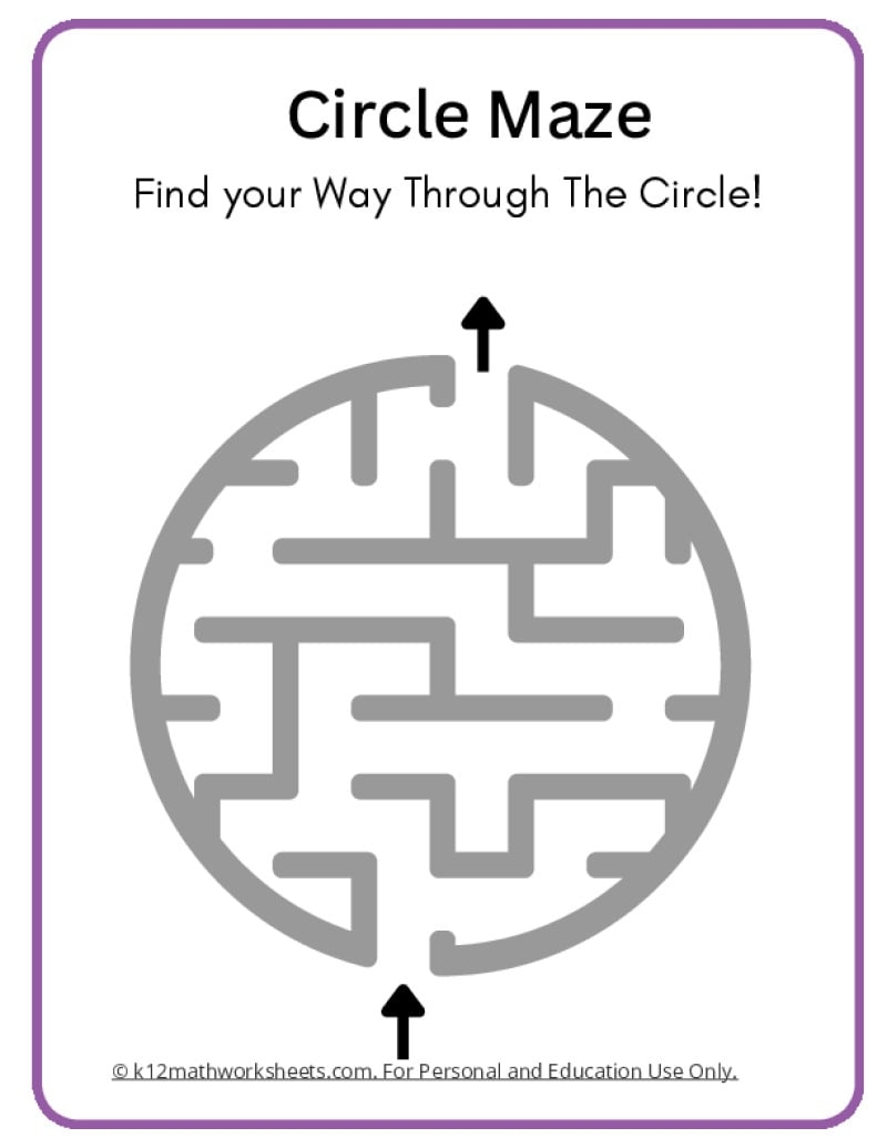 Circles Worksheets K12 Math Worksheets