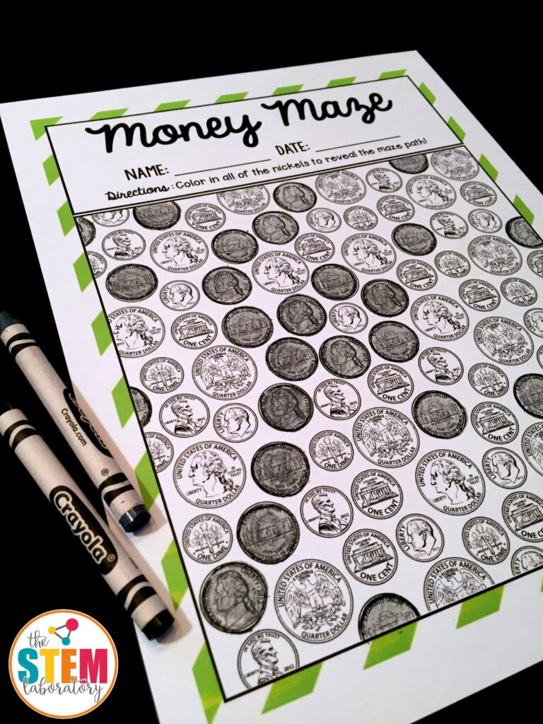 Coin Identification Money Mazes The Stem Laboratory
