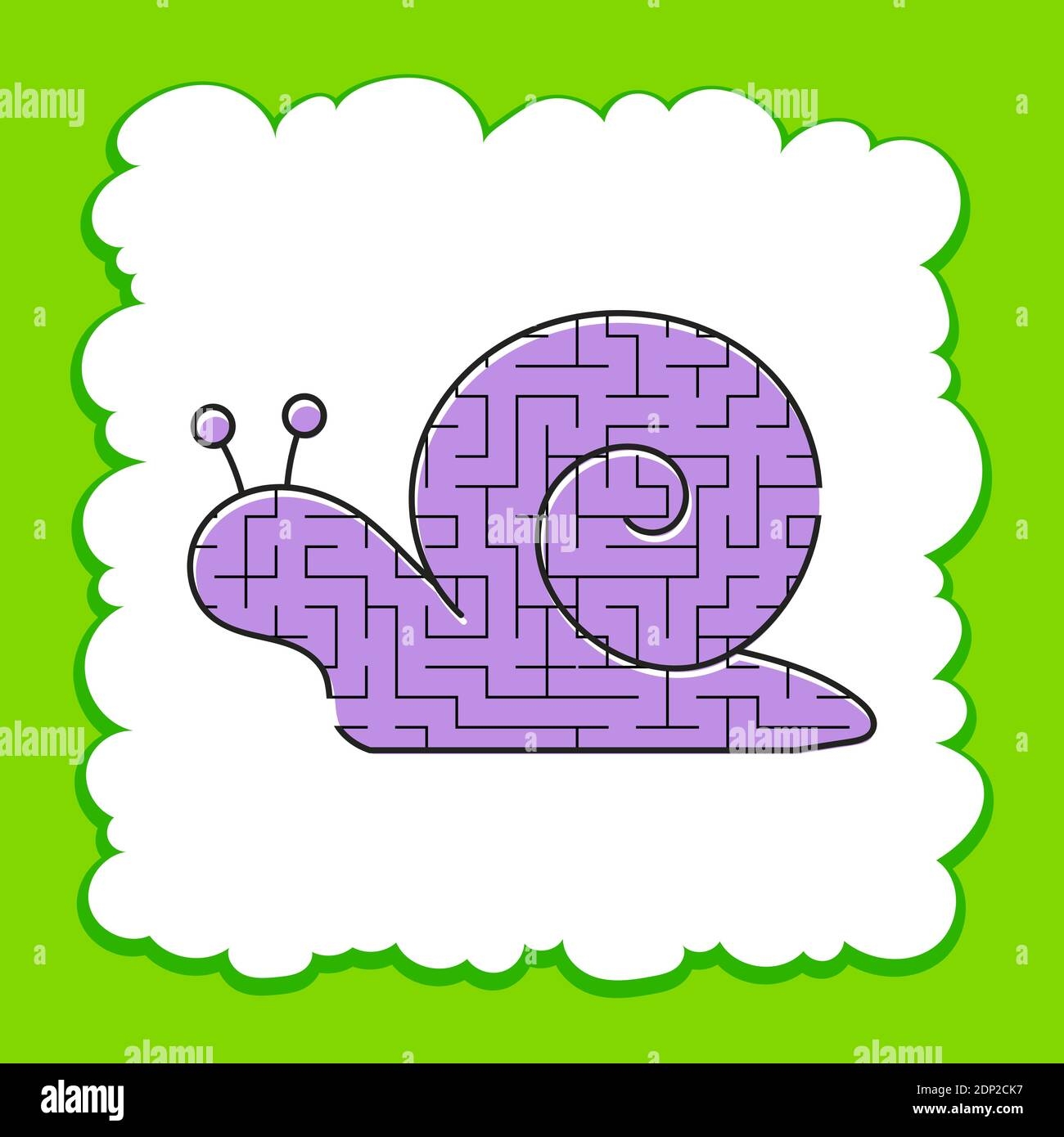 Color Labyrinth Is A Cute Snail Kids Worksheets Activity Page 