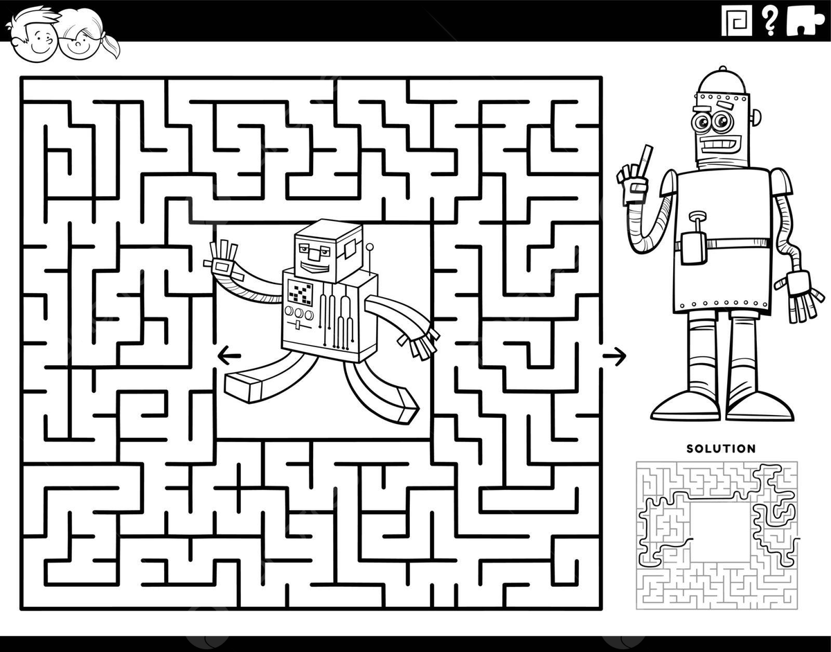 Robot Maze Worksheet