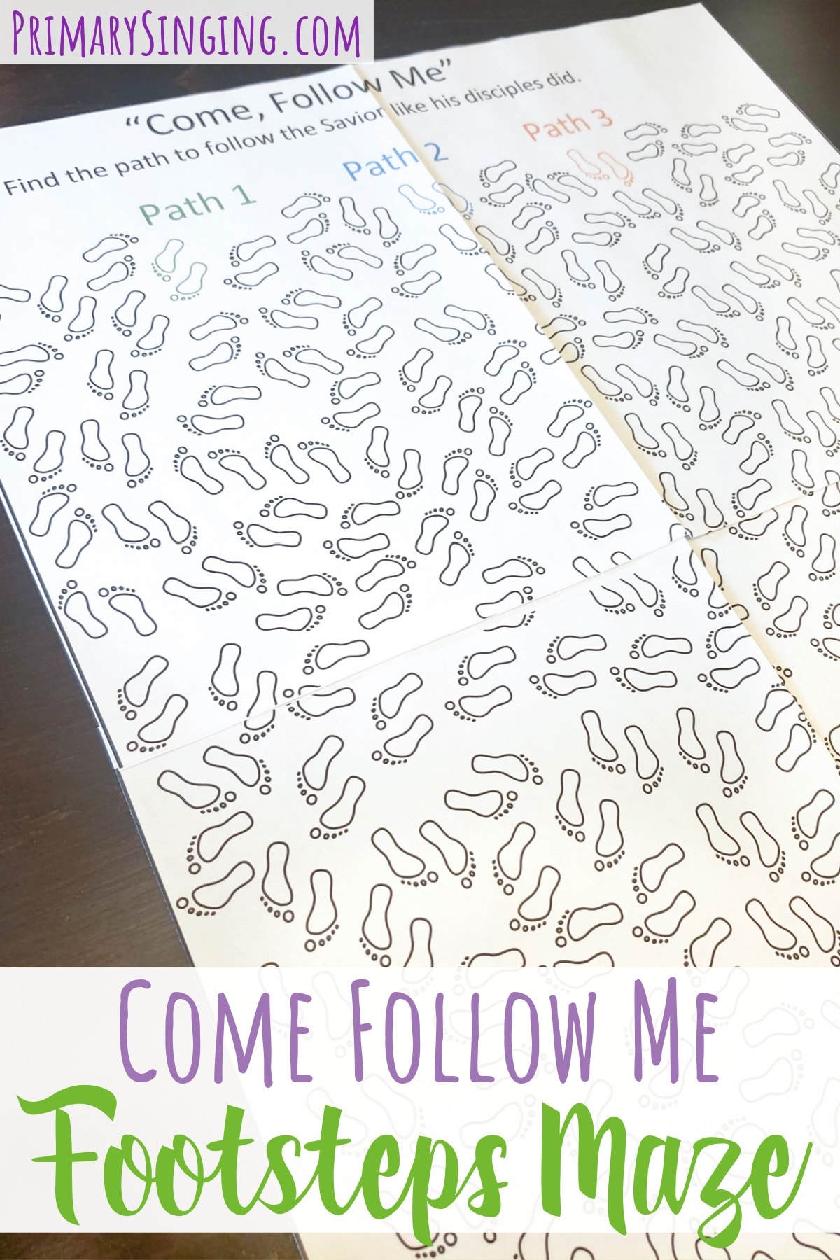 Come Follow Me Footsteps Maze Primary Singing