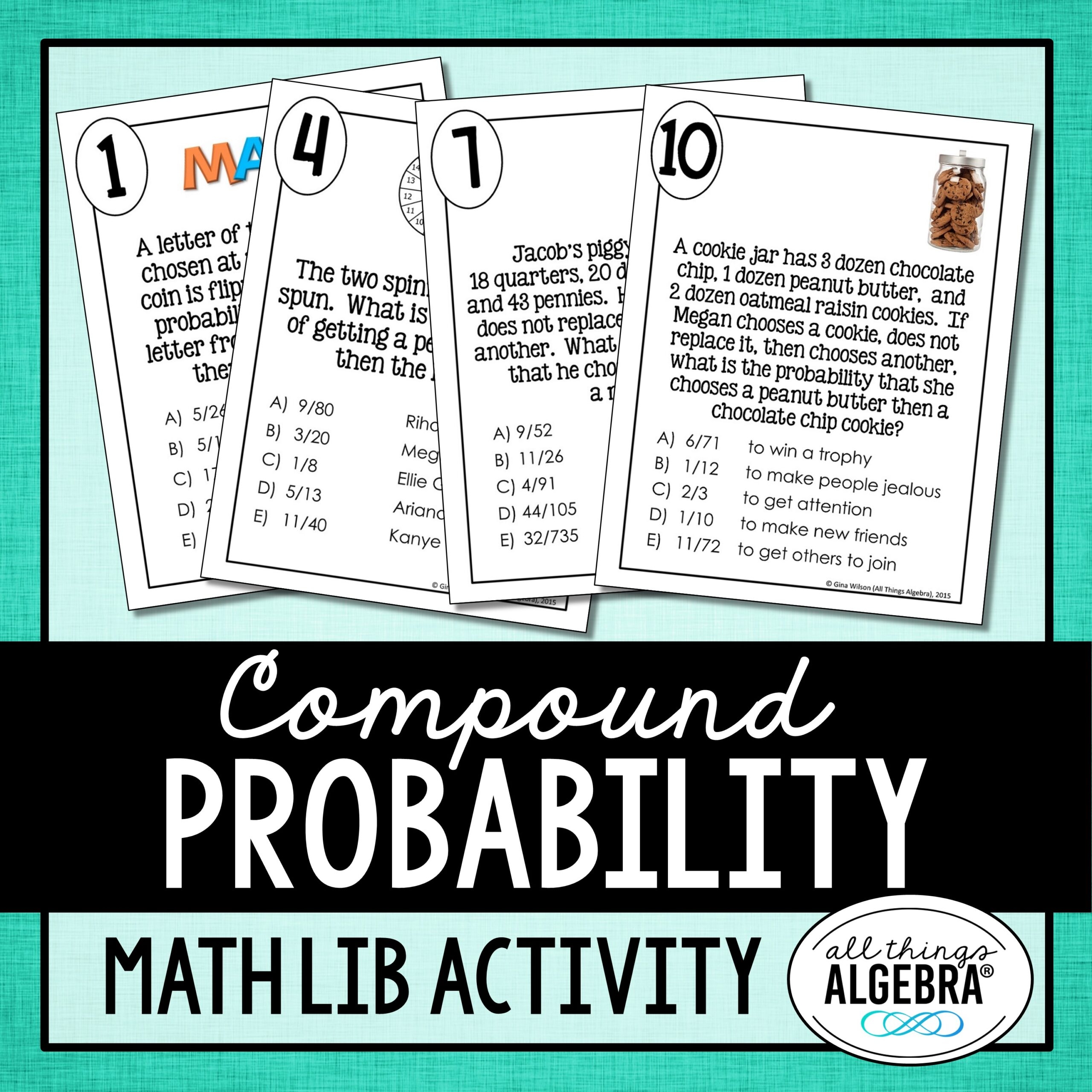 Compound Probability Worksheet Maze