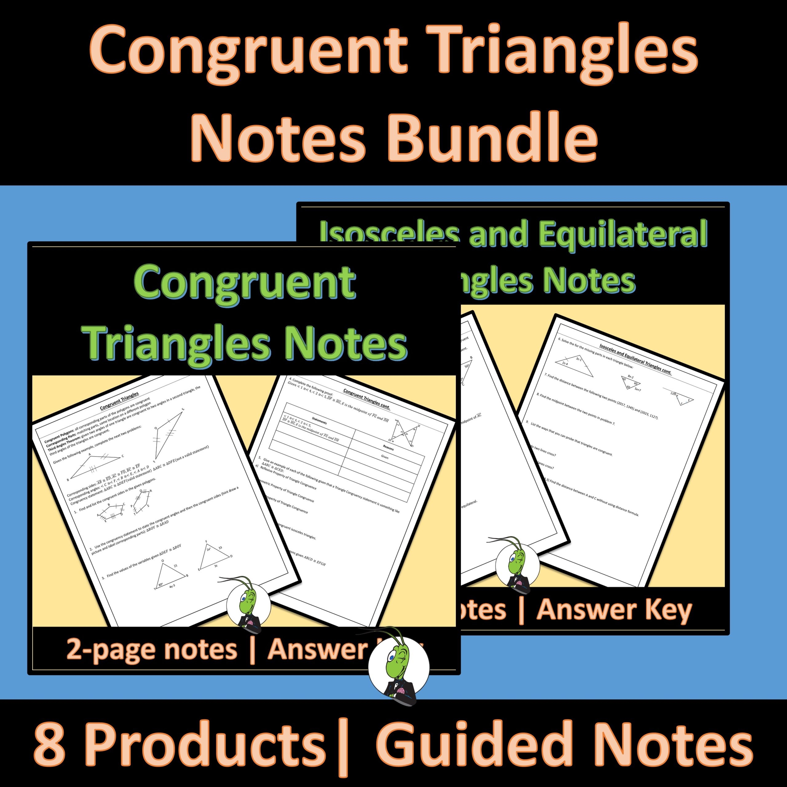 Congruent Triangles Guided Notes For Geometry Unit 4 Made By Teachers