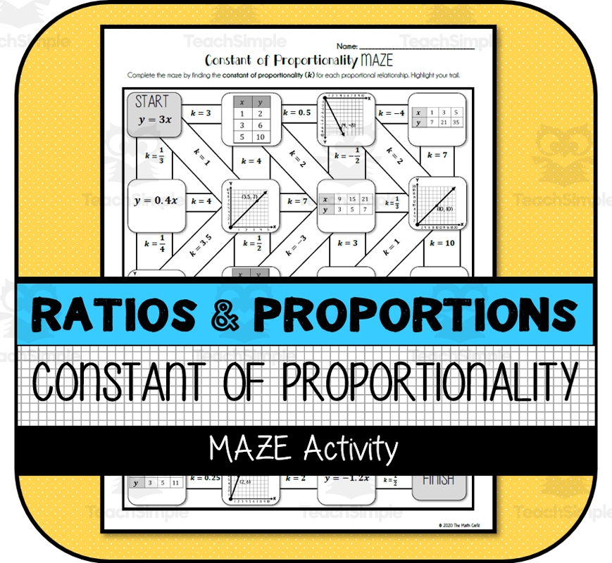 Constant Of Proportionality MAZE