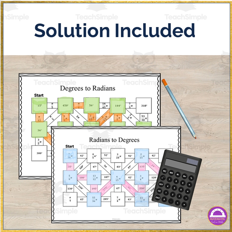 Degrees To Radians Maze Worksheet Answers