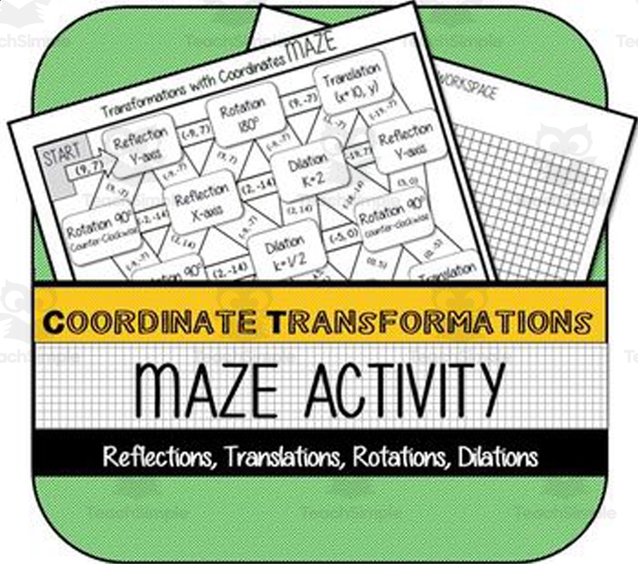 Coordinate Plane Transformations MAZE