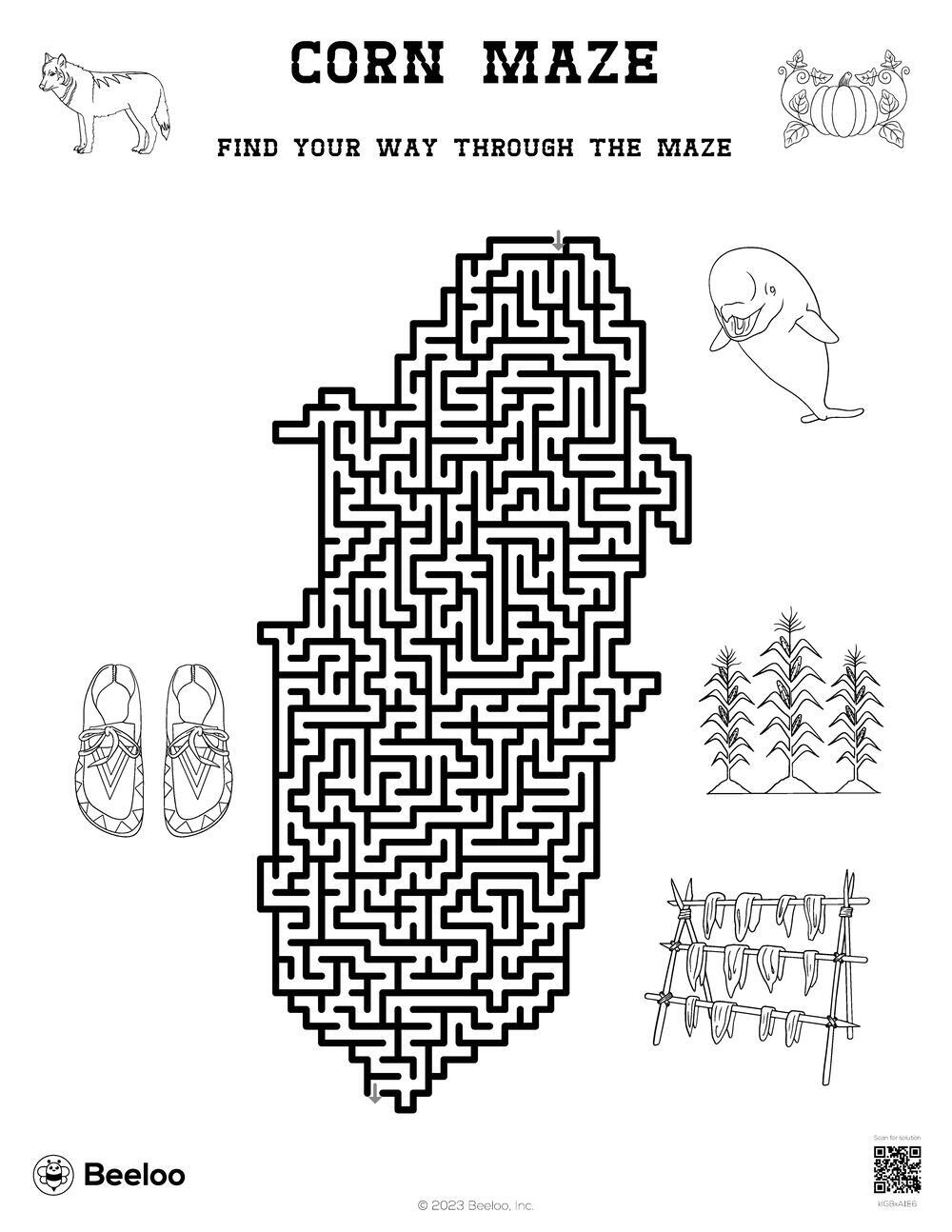Corn Maze Beeloo Printable Crafts And Activities For Kids