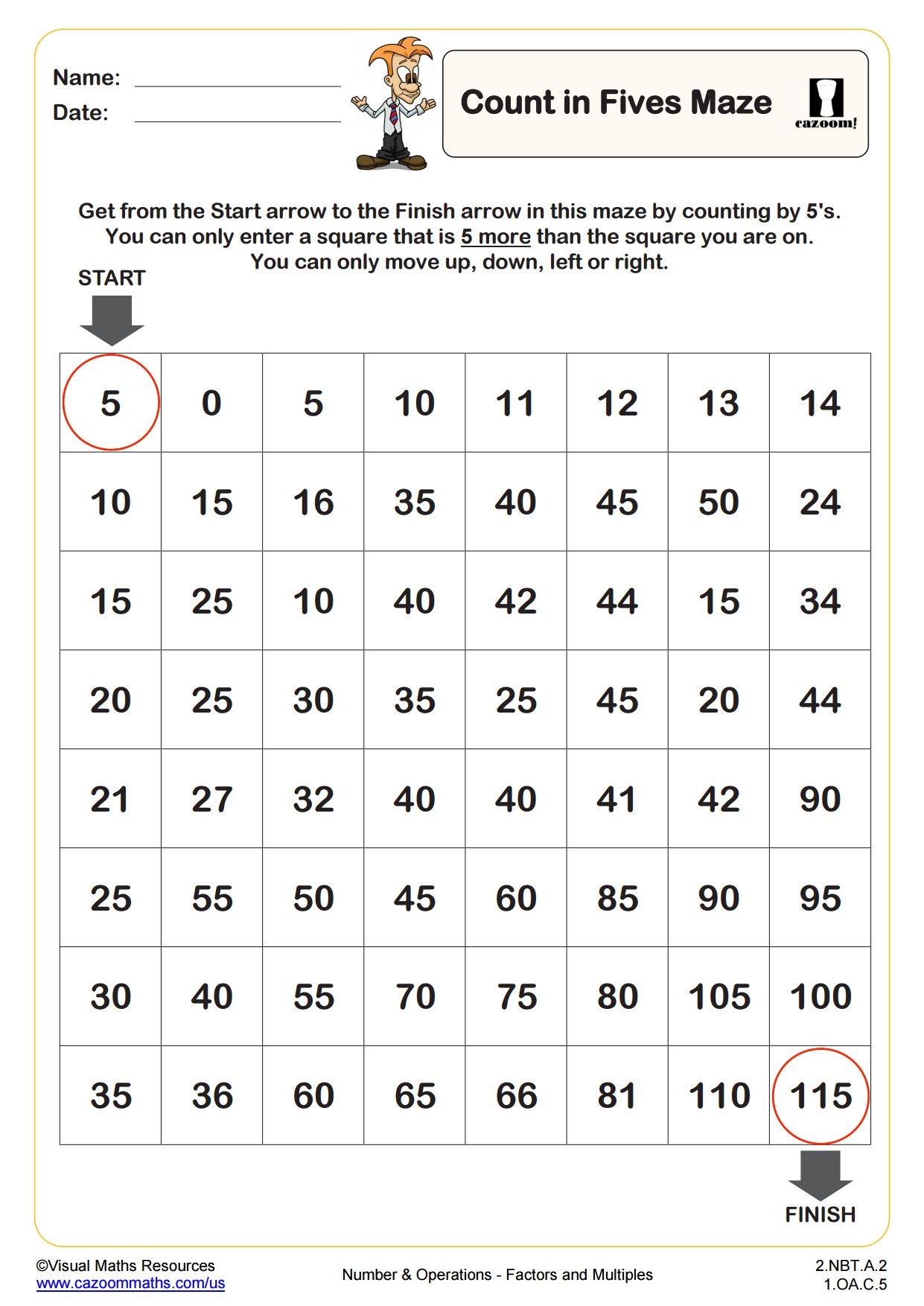 Maze Worksheets For 5th Grade