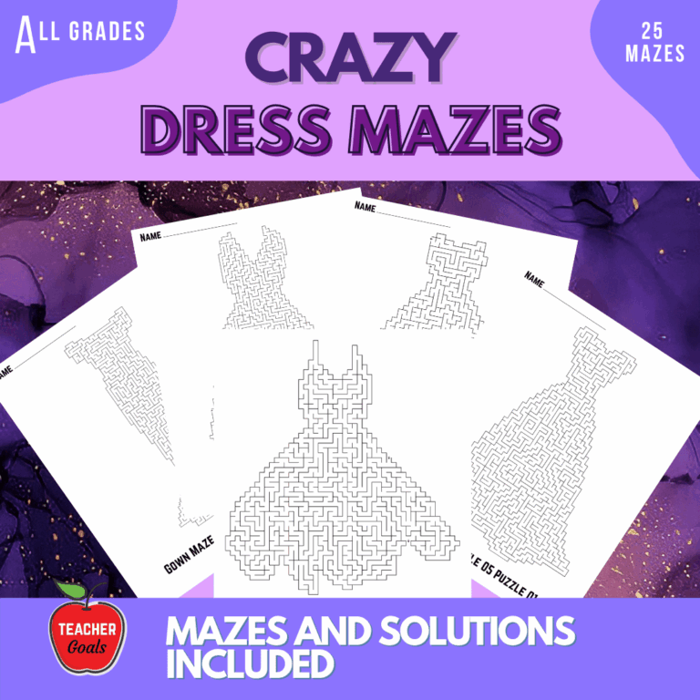 Crazy Dress Mazes For All Ages Kid s Activity Worksheet