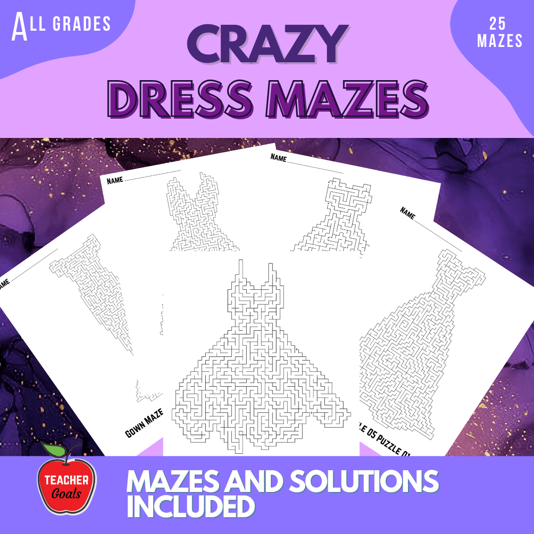Crazy Dress Mazes For All Ages Kid s Activity Worksheet