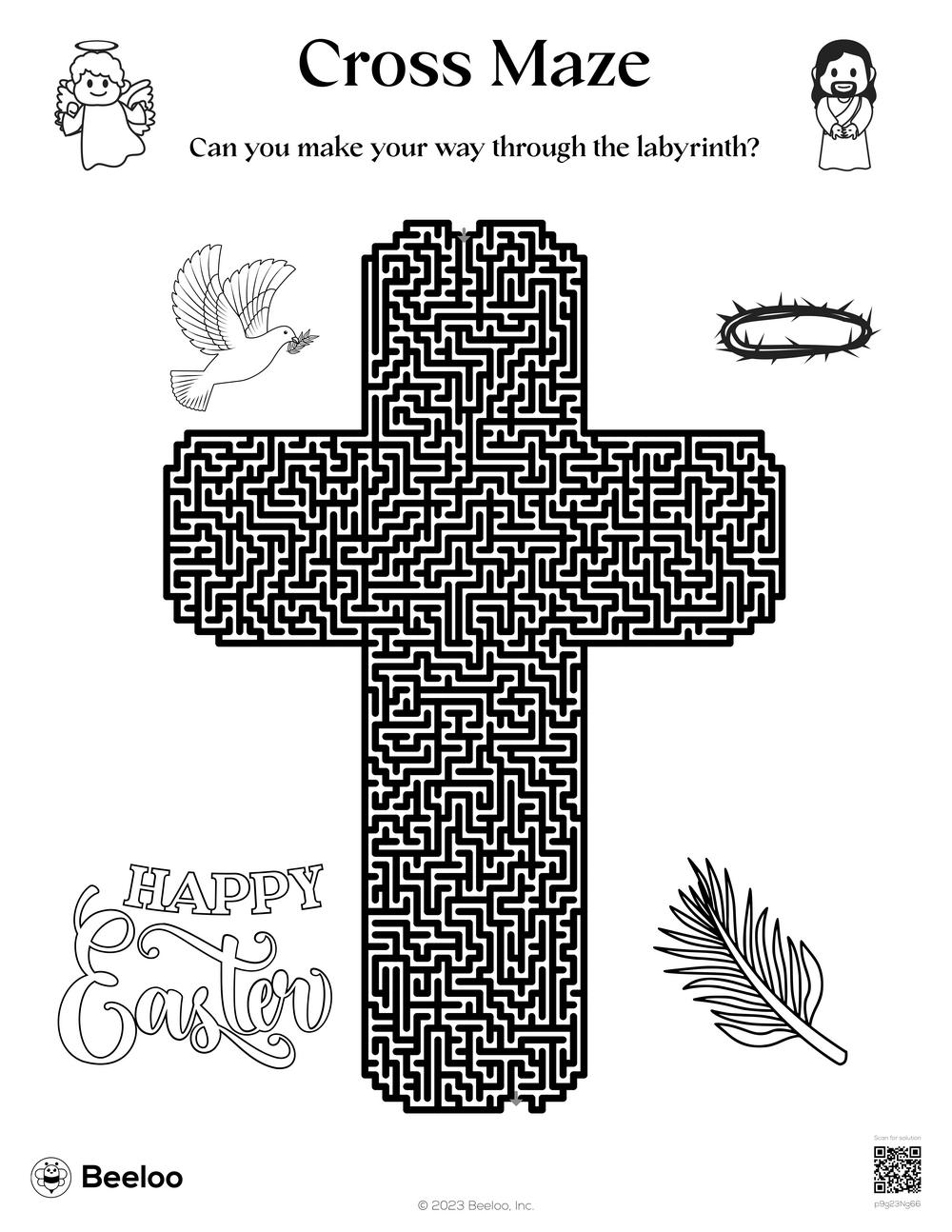 Cross Maze Beeloo Printable Crafts And Activities For Kids