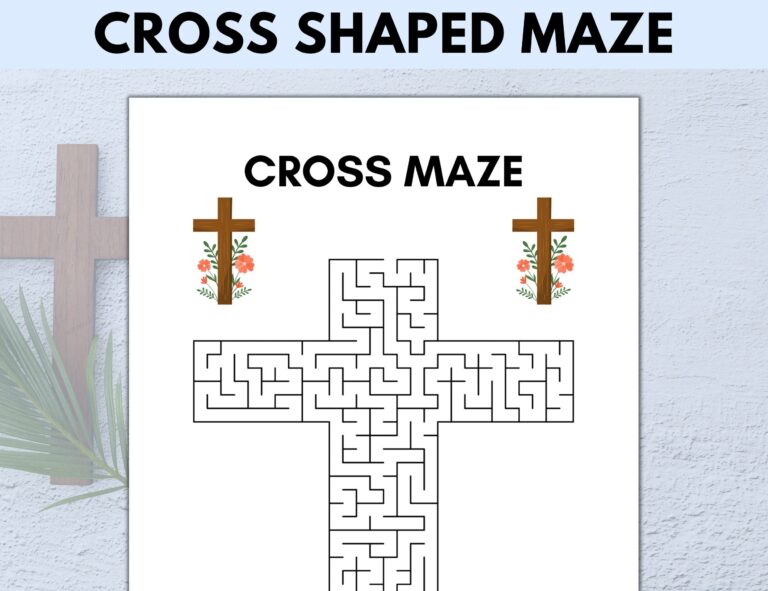 Cross Maze Printable Lent Mazes And Games Sunday School Games Bible Study Games Etsy
