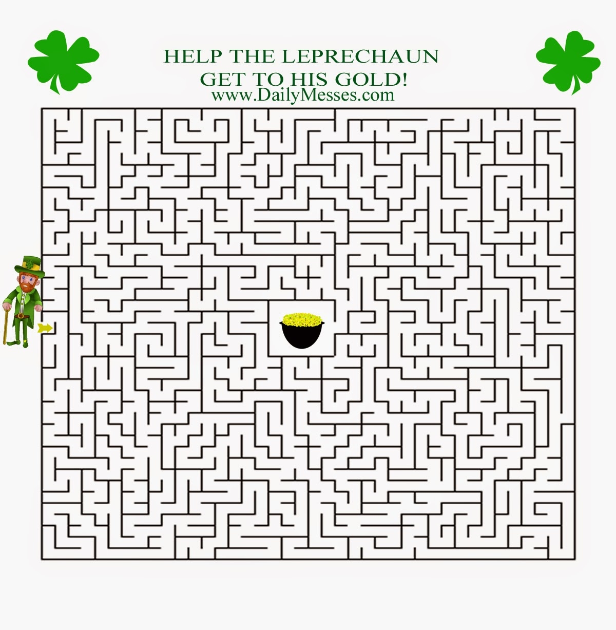 Daily Messes Leprechaun Maze