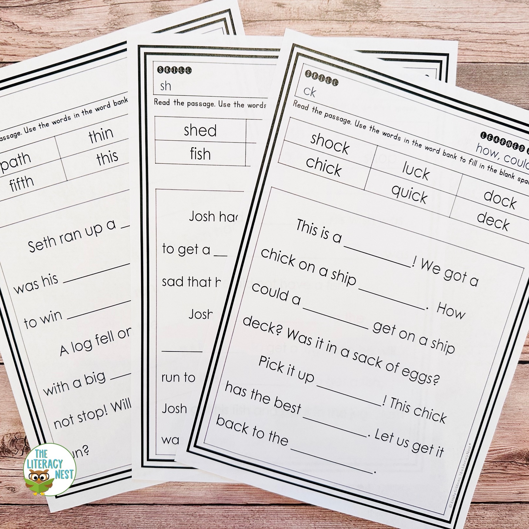 Decodable Cloze Reading Passages For Reading Comprehension