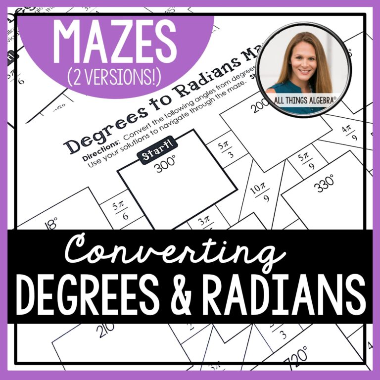 Degrees And Radians Mazes