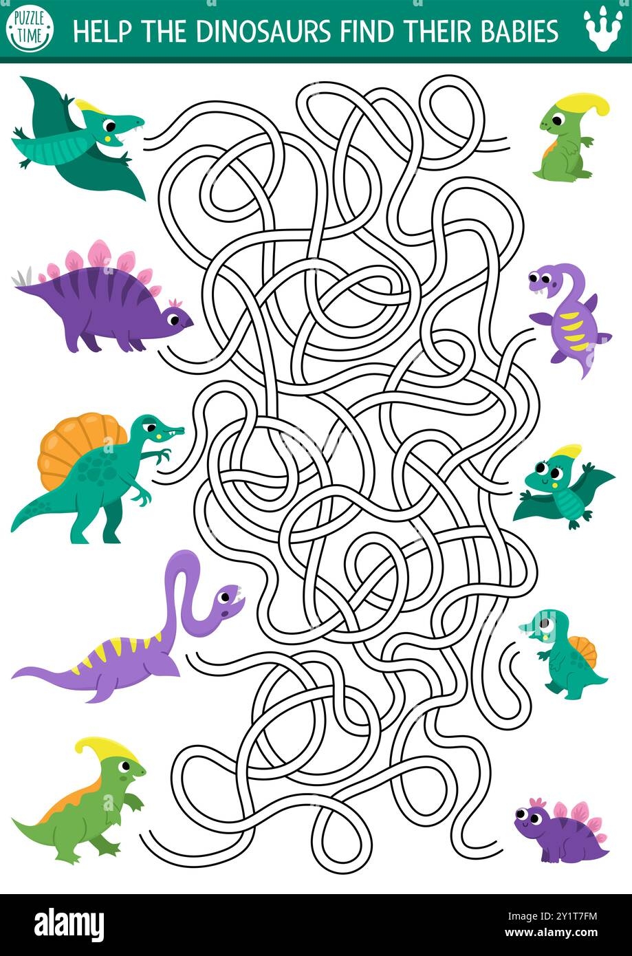 Dinosaur Maze Worksheet