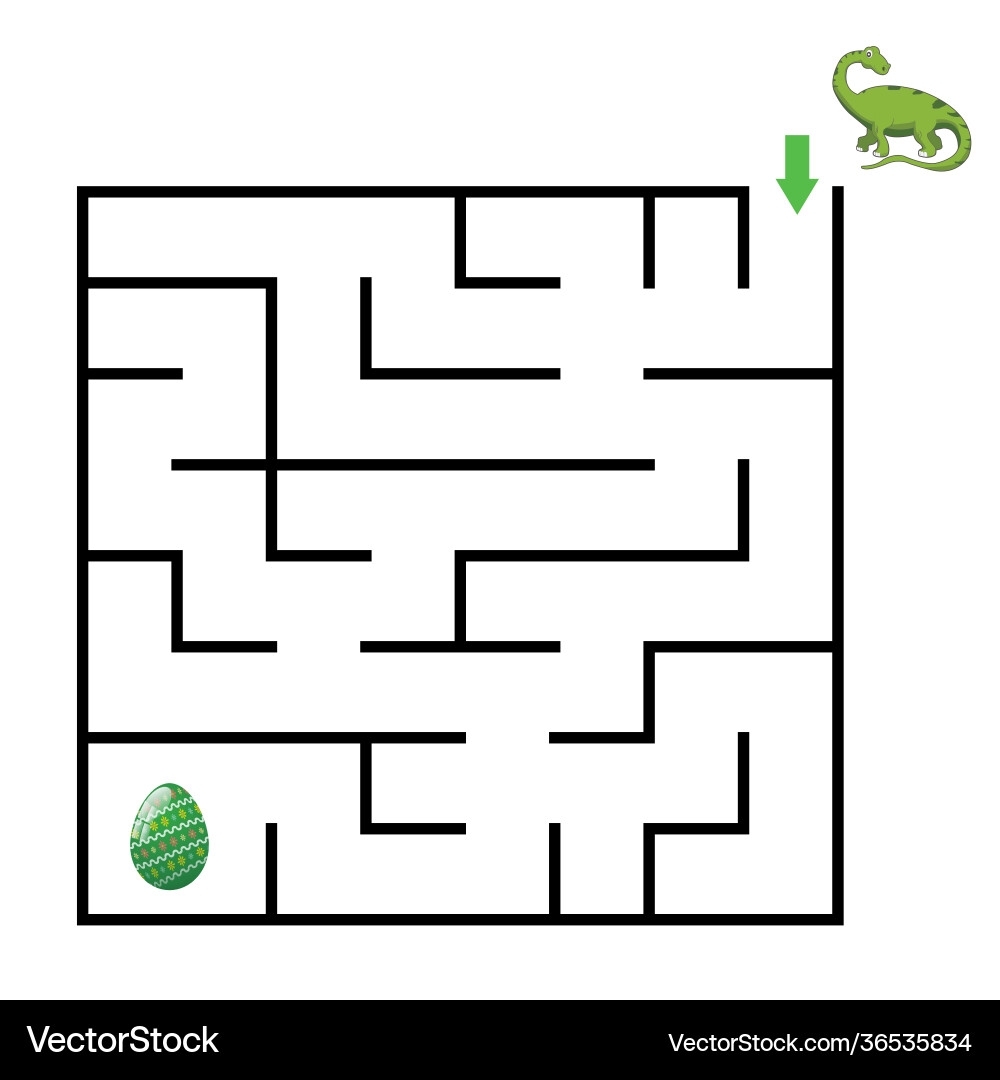 Dinosaur Mazes For Kids Maze Games Worksheet Vector Image