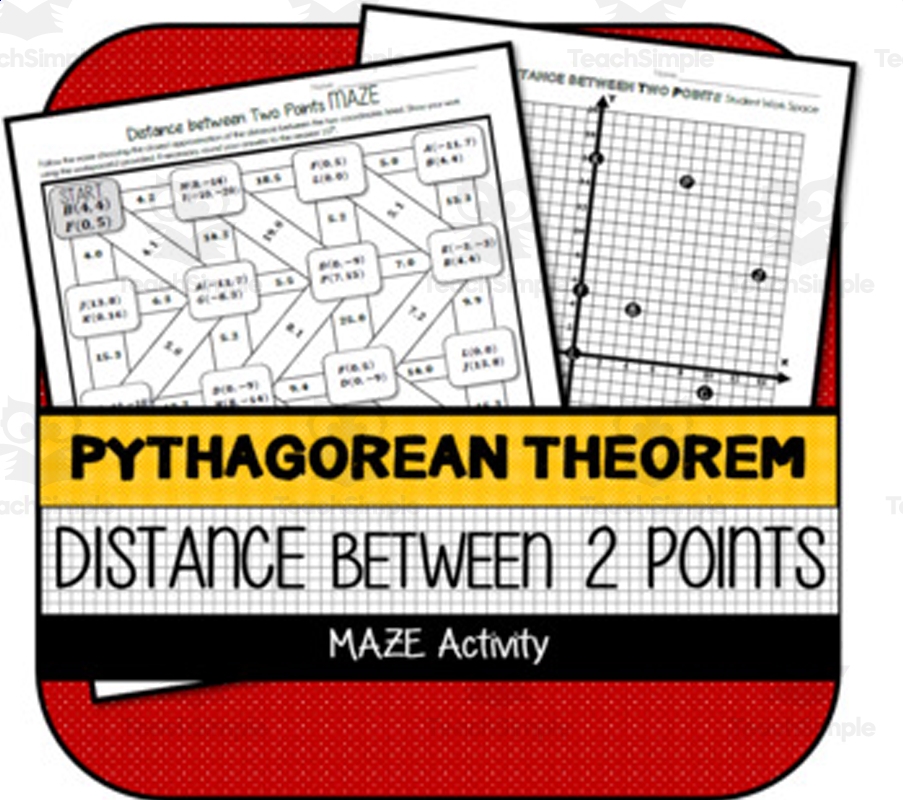 Distance Between Two Points MAZE By Teach Simple