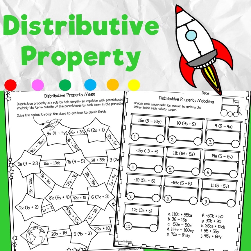 Distributive Property Worksheets
