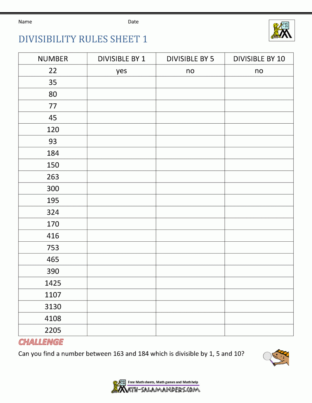 Fun Maze Math Worksheets Divisibility