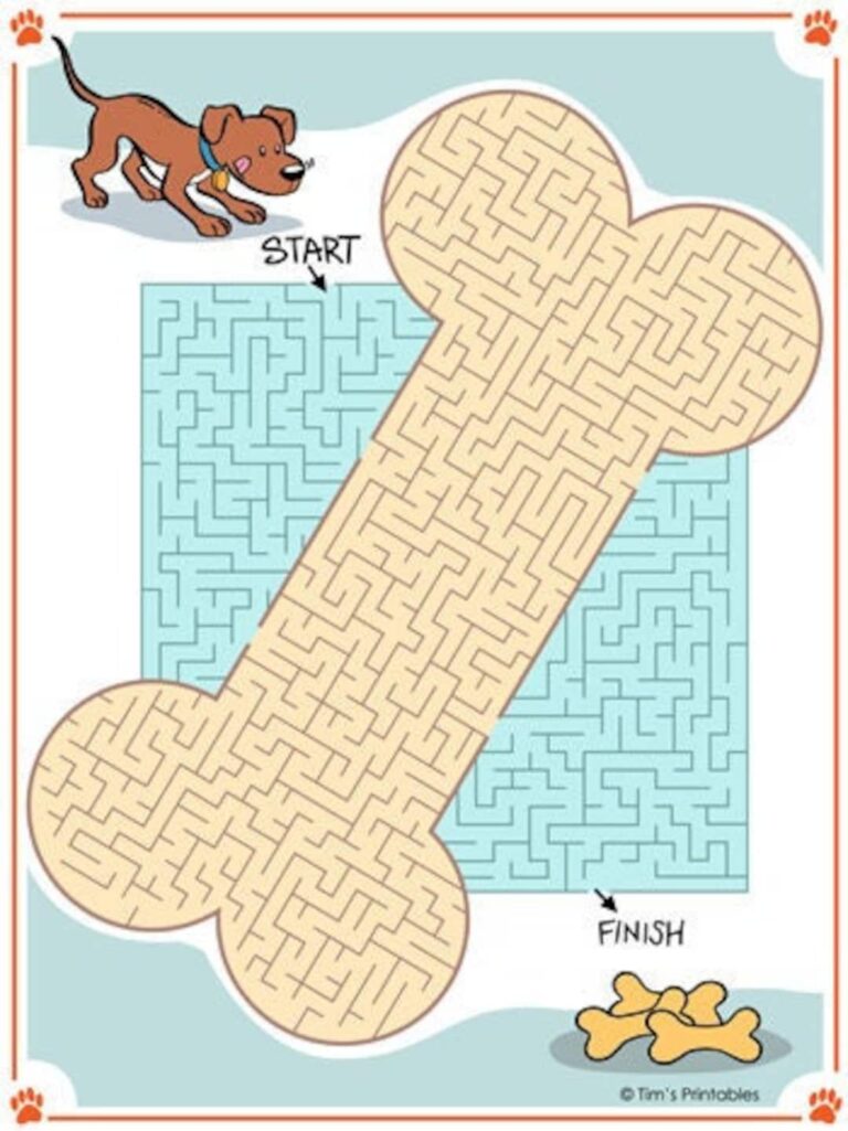 Dog Maze Printable Etsy
