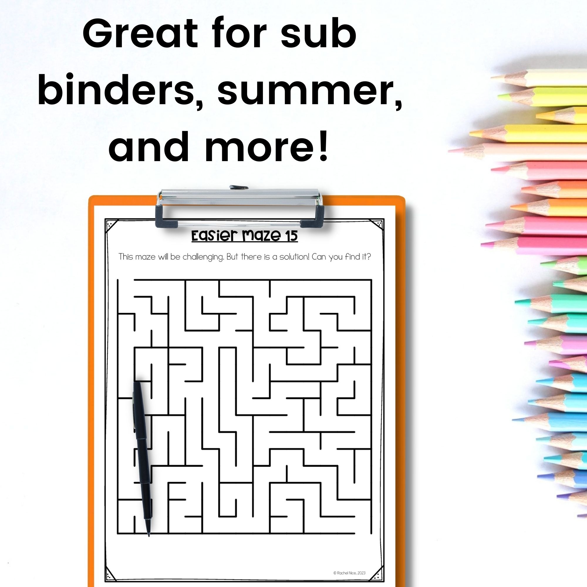 Easy Maze Worksheets