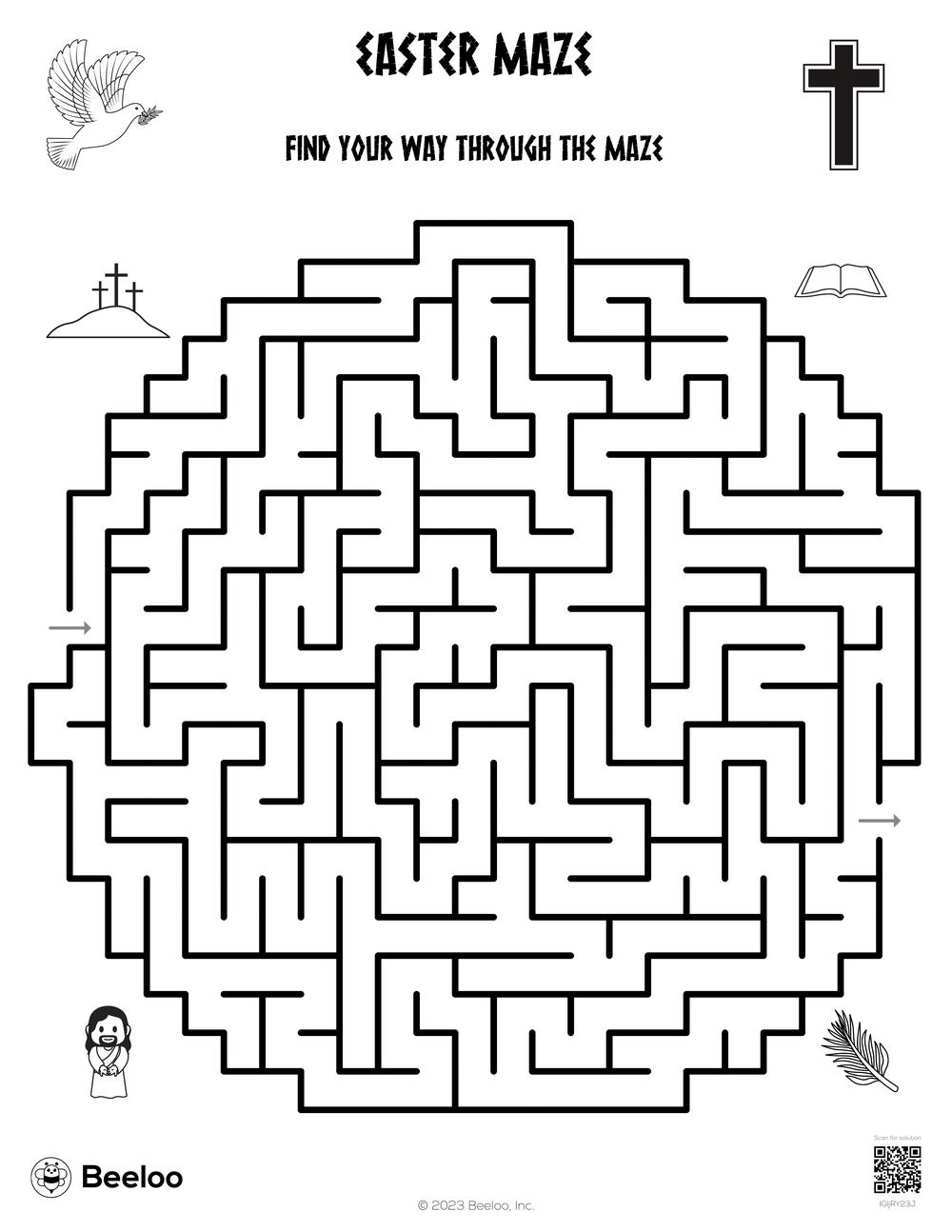 Easter Maze Beeloo Printable Crafts And Activities For Kids