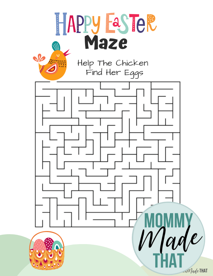 Easter Maze Worksheets