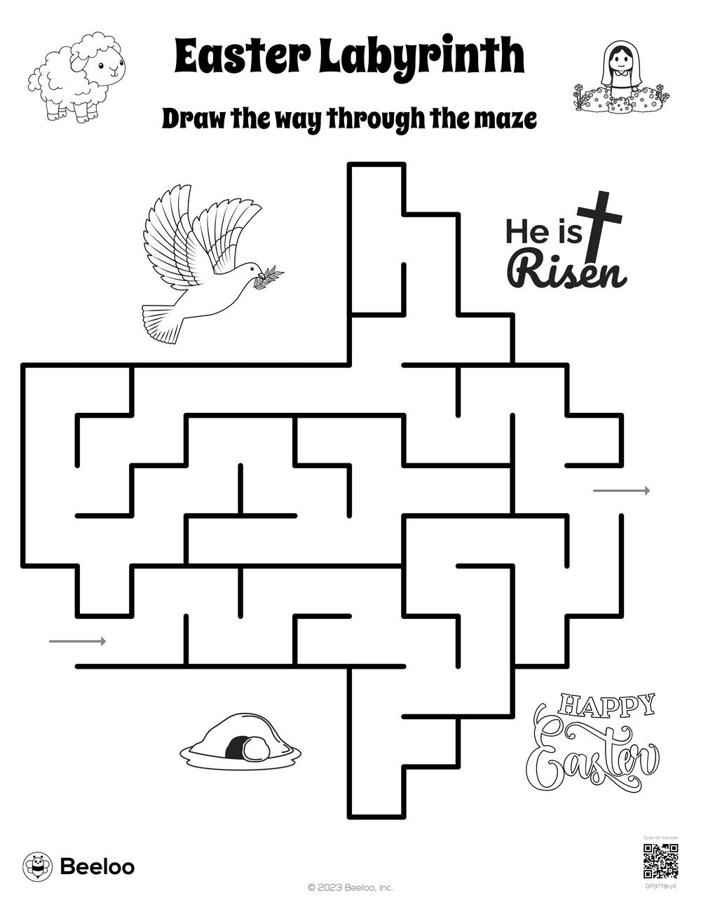 Easter themed Mazes Beeloo Printable Crafts And Activities For Kids