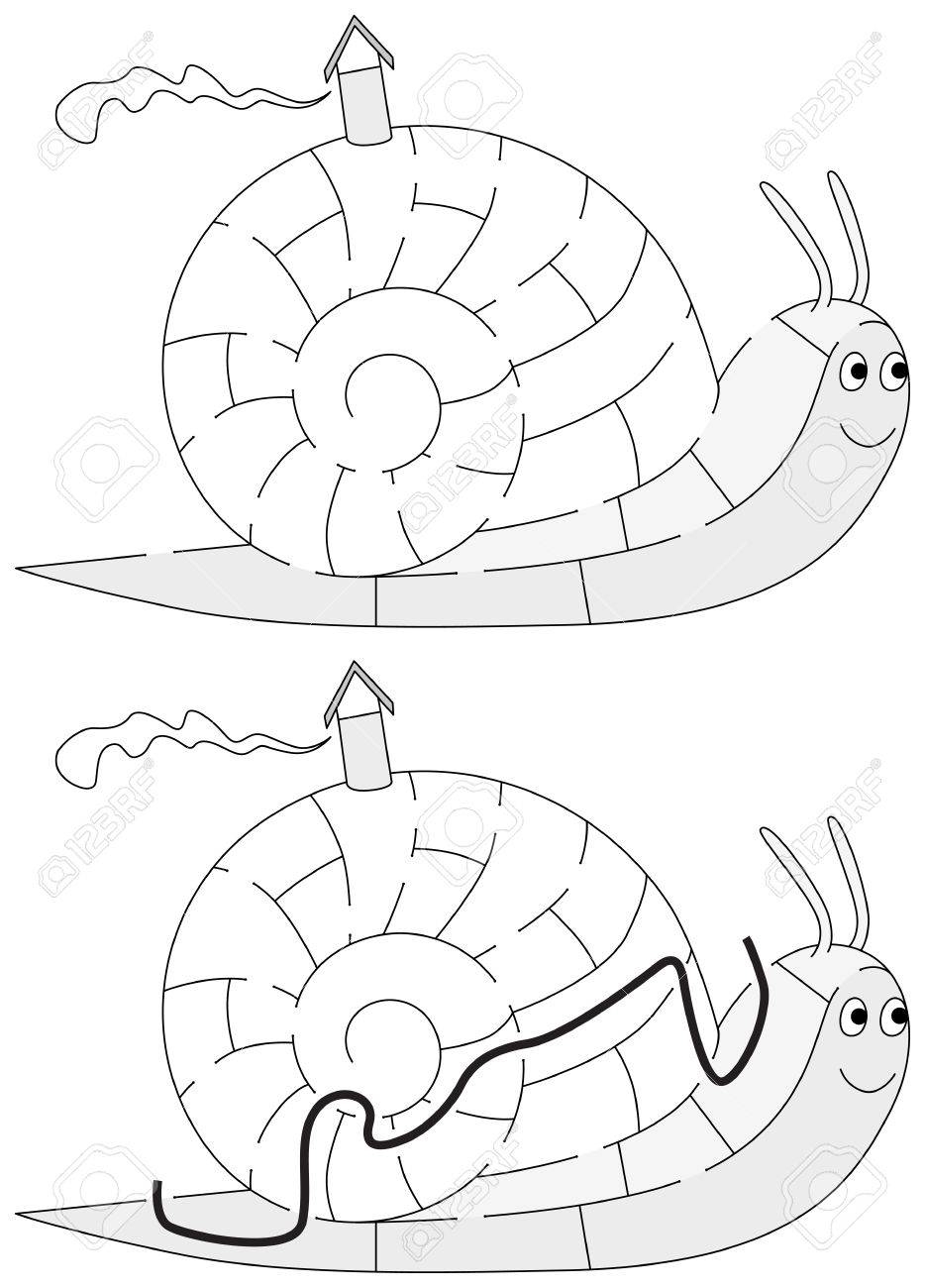 Snail Maze Worksheet