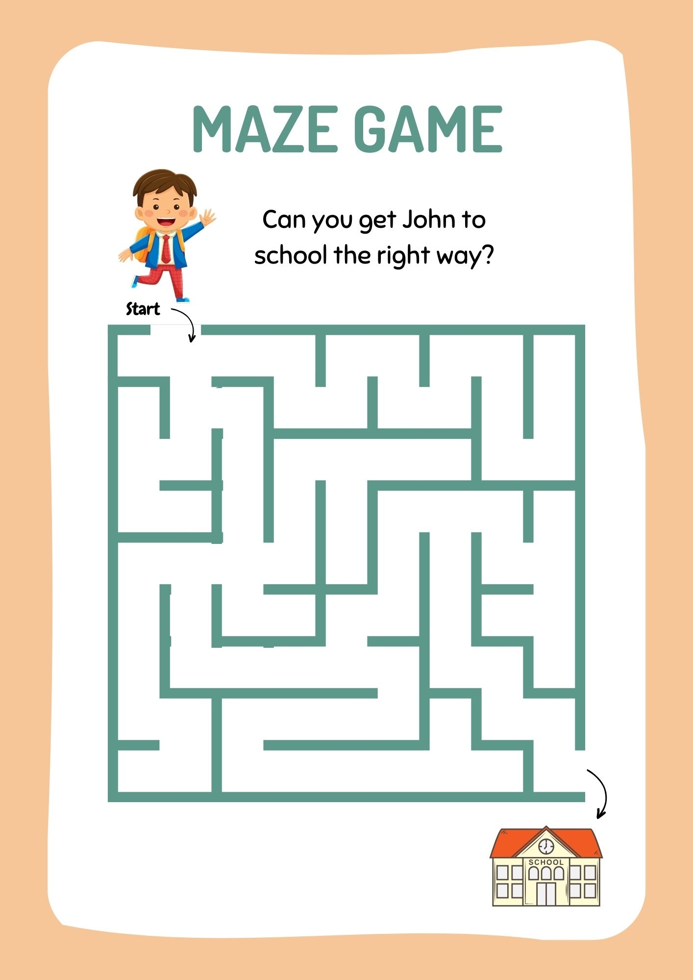 Maze Worksheet Gate