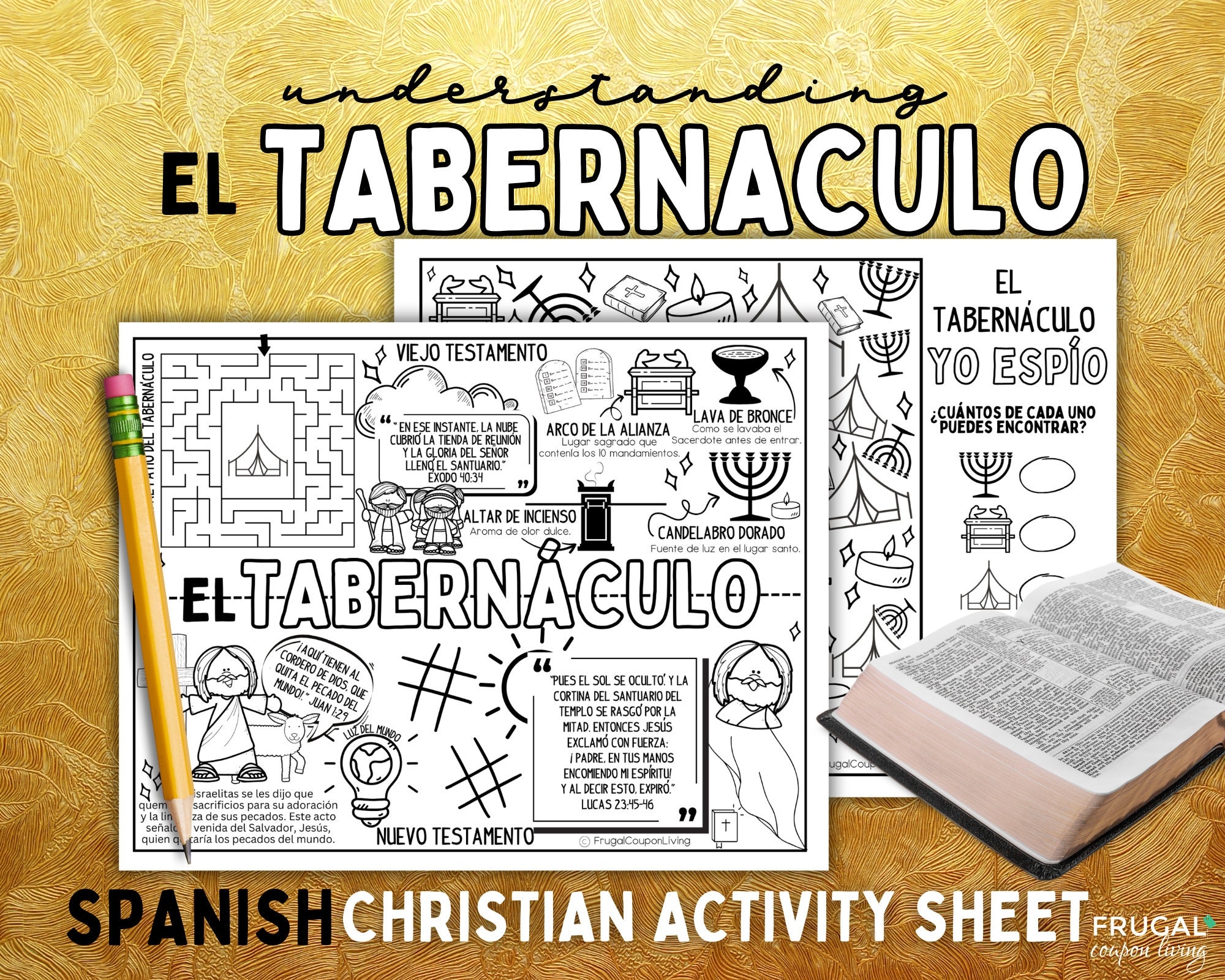 El Tabern culo Spanish Worksheet For Kids The Tabernacle Of Moses PDF Printable Activity Mat U0026 Coloring Page Exodus Sunday School Lesson Etsy