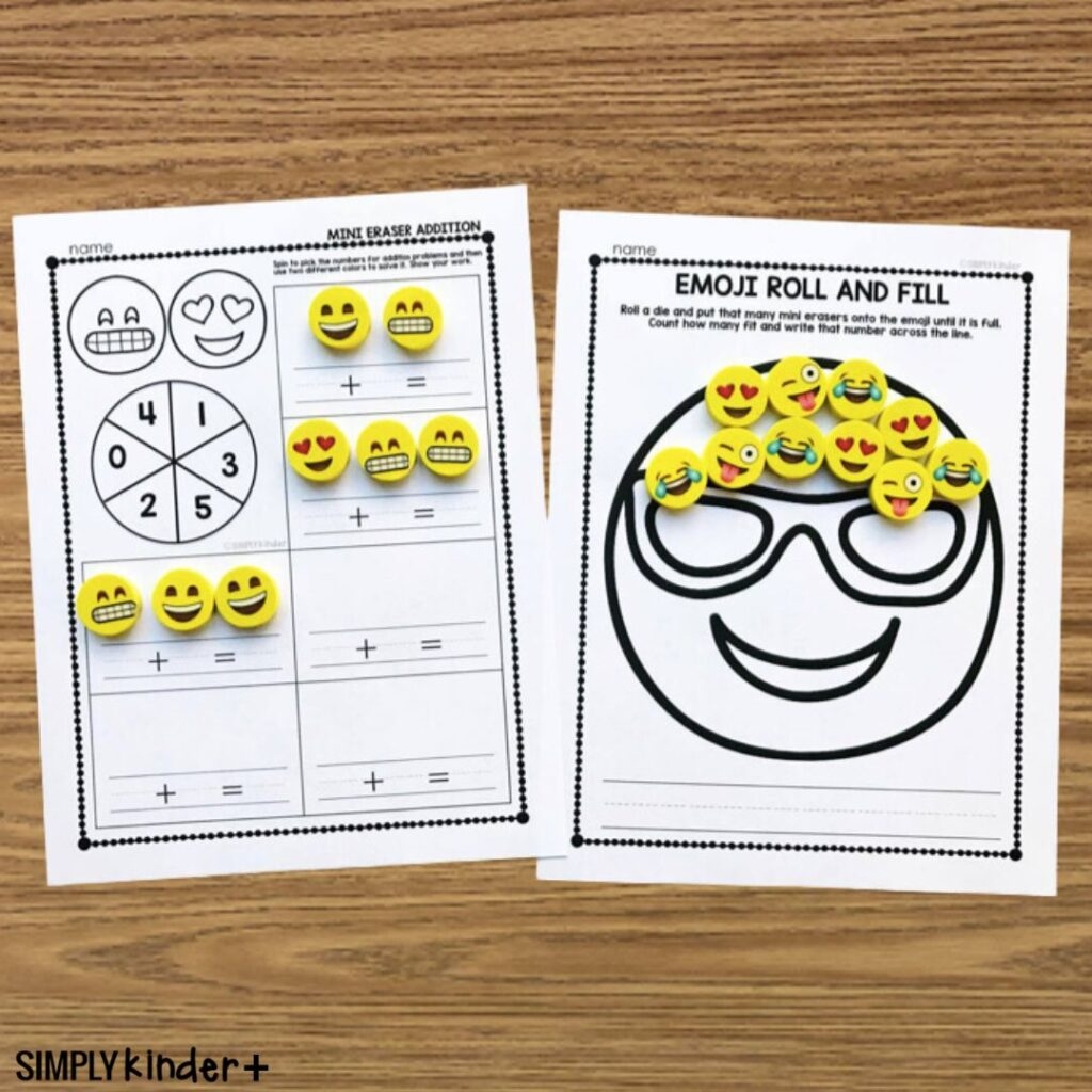 Emojis Mini Eraser Activity Set Simply Kinder Plus