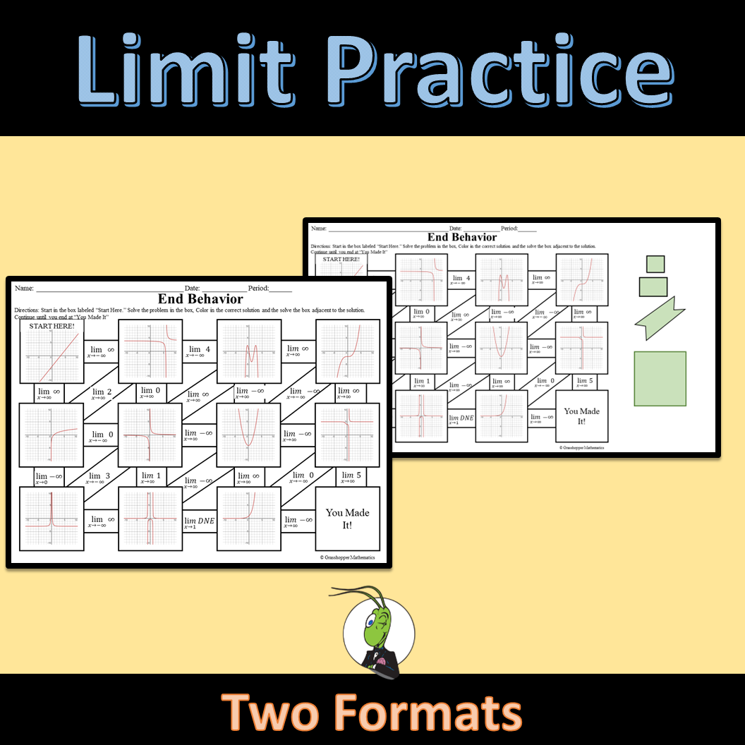 End Behavior Maze Activity Digital And Printable AP 