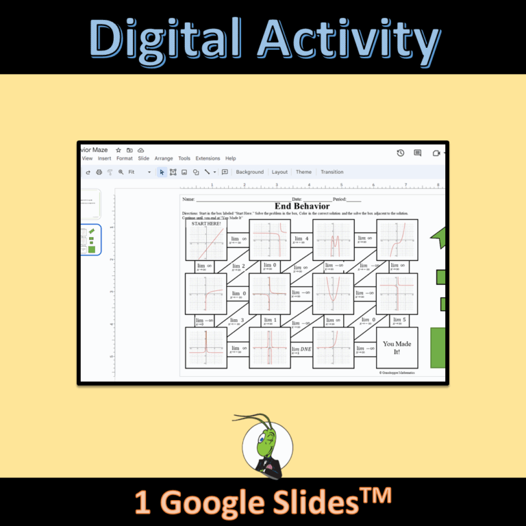 End Behavior Maze Activity Digital And Printable AP Precalculus 1 6 And 1 7 Made By Teachers