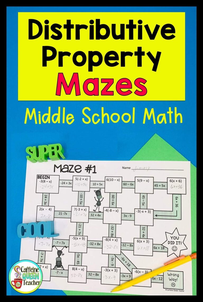 Engaging Interactive Mazes For Middle School And Elementary Math Caffeine Queen Teacher