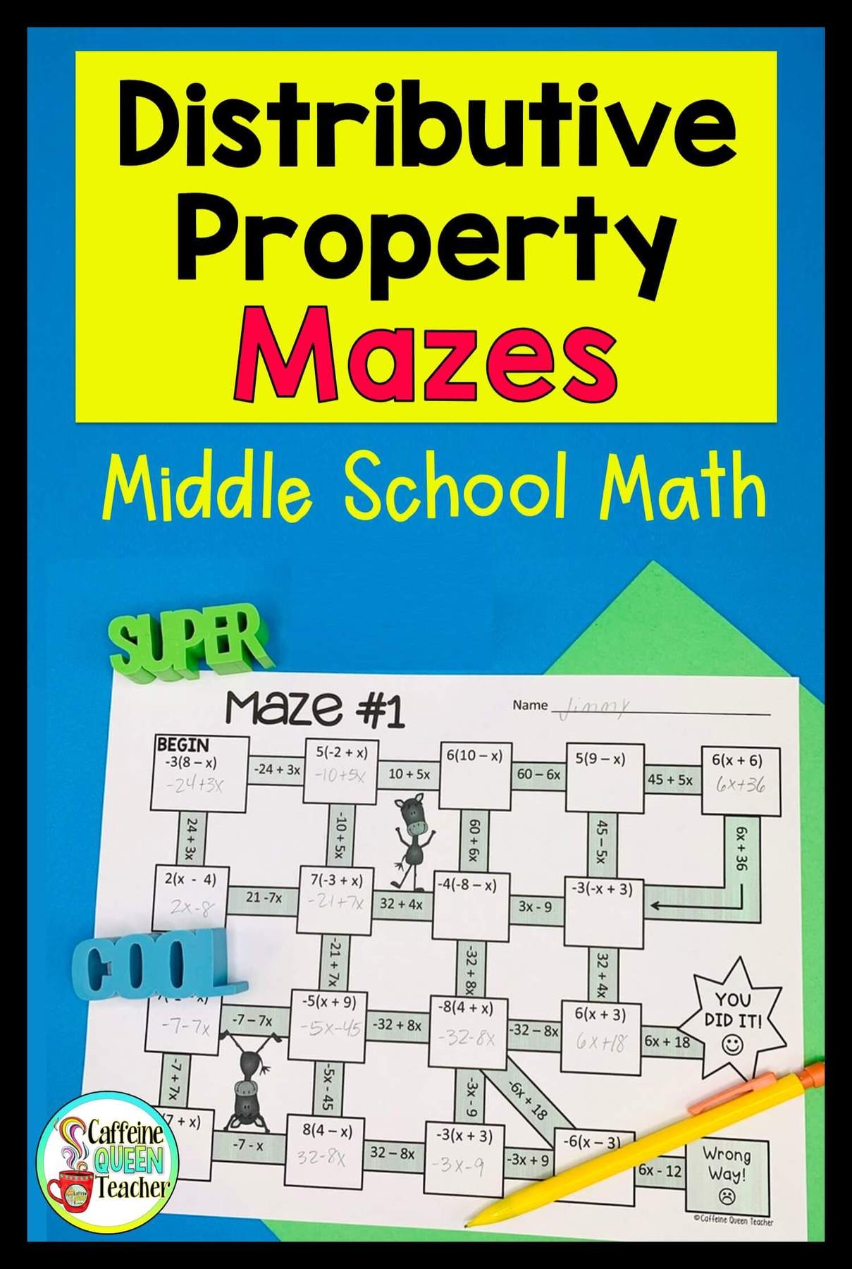 Engaging Interactive Mazes For Middle School And Elementary Math 
