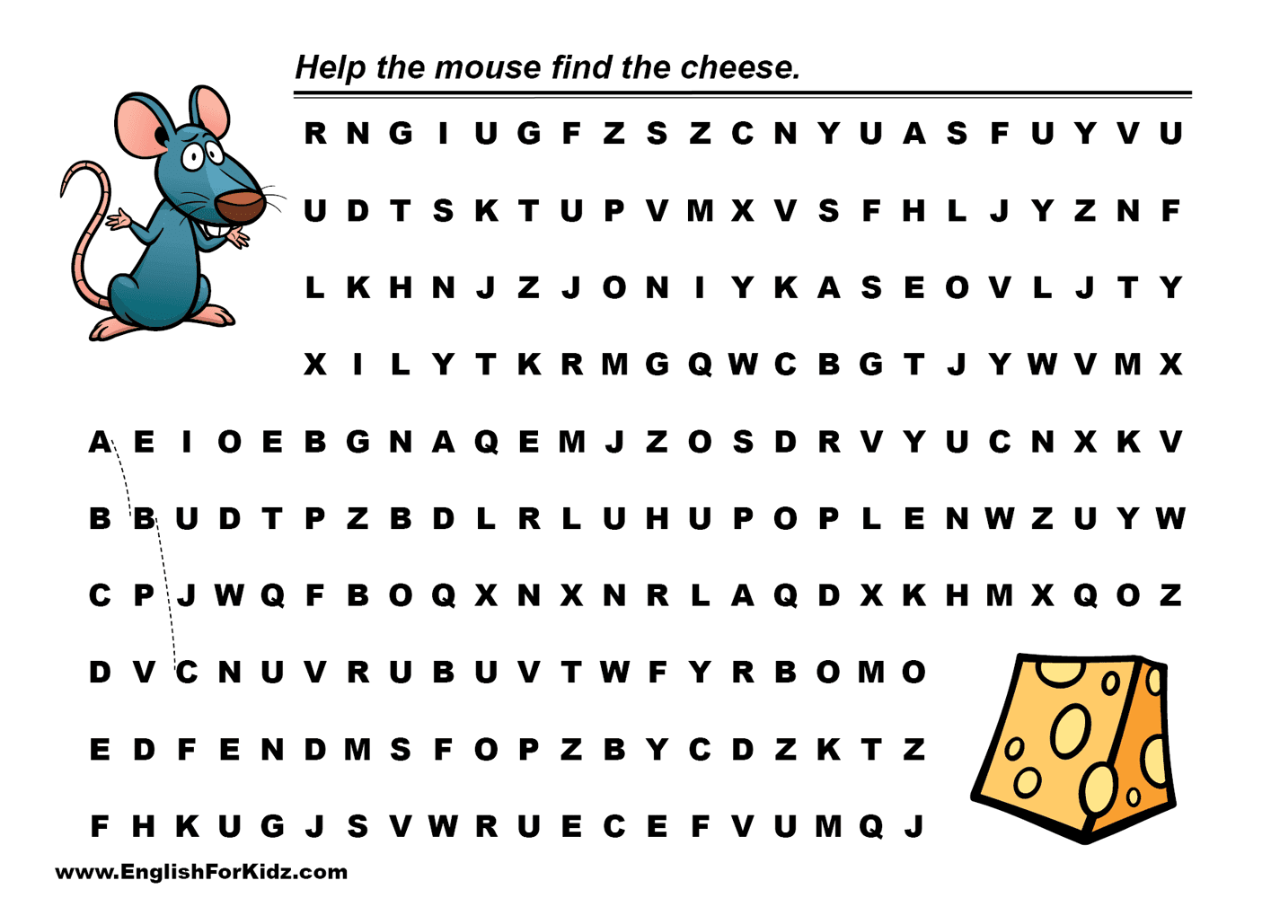 Letter Maze Worksheets Pdf