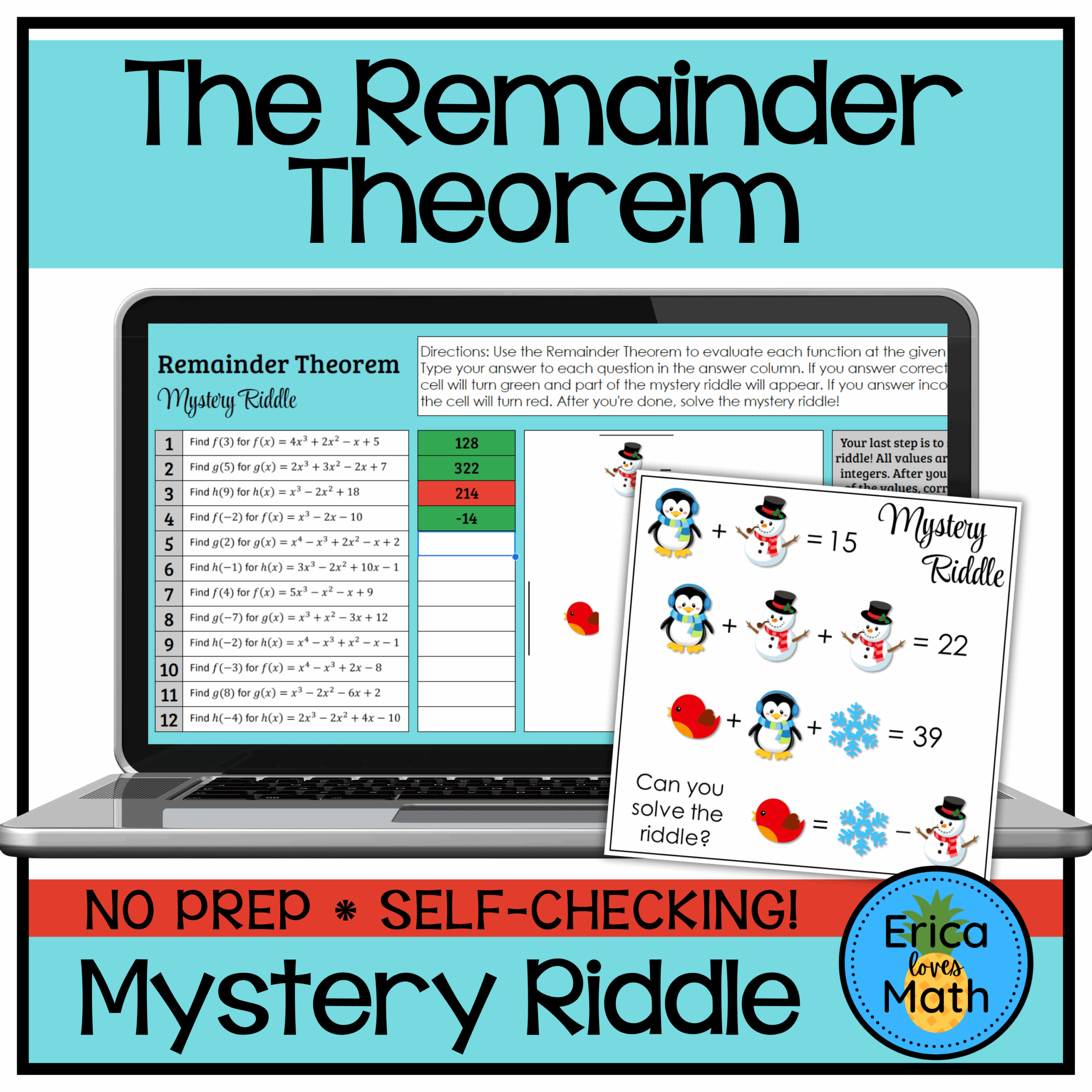 The Remainder Theorem Maze Worksheet