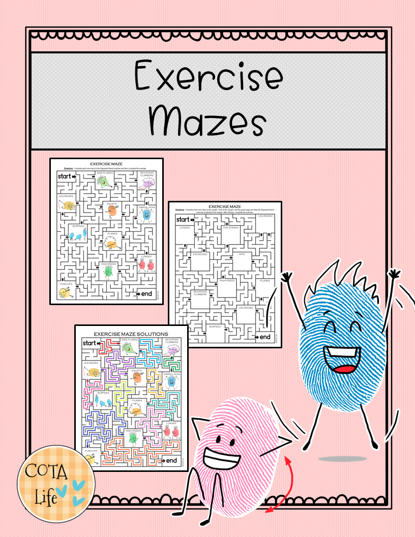 Exercise Locomotor Stretching And Yoga Motor Maze Bundle