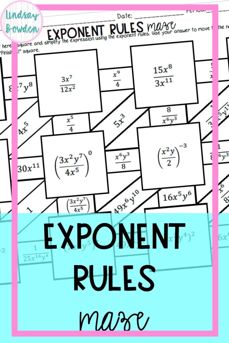 Exponent Rules Maze