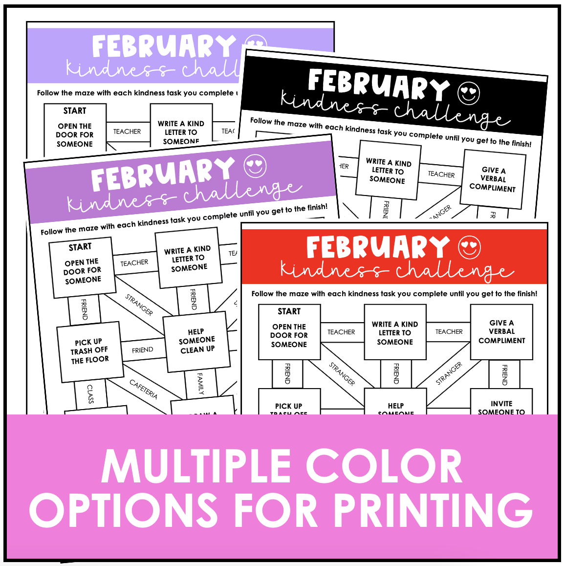 Kindness Maze Worksheet
