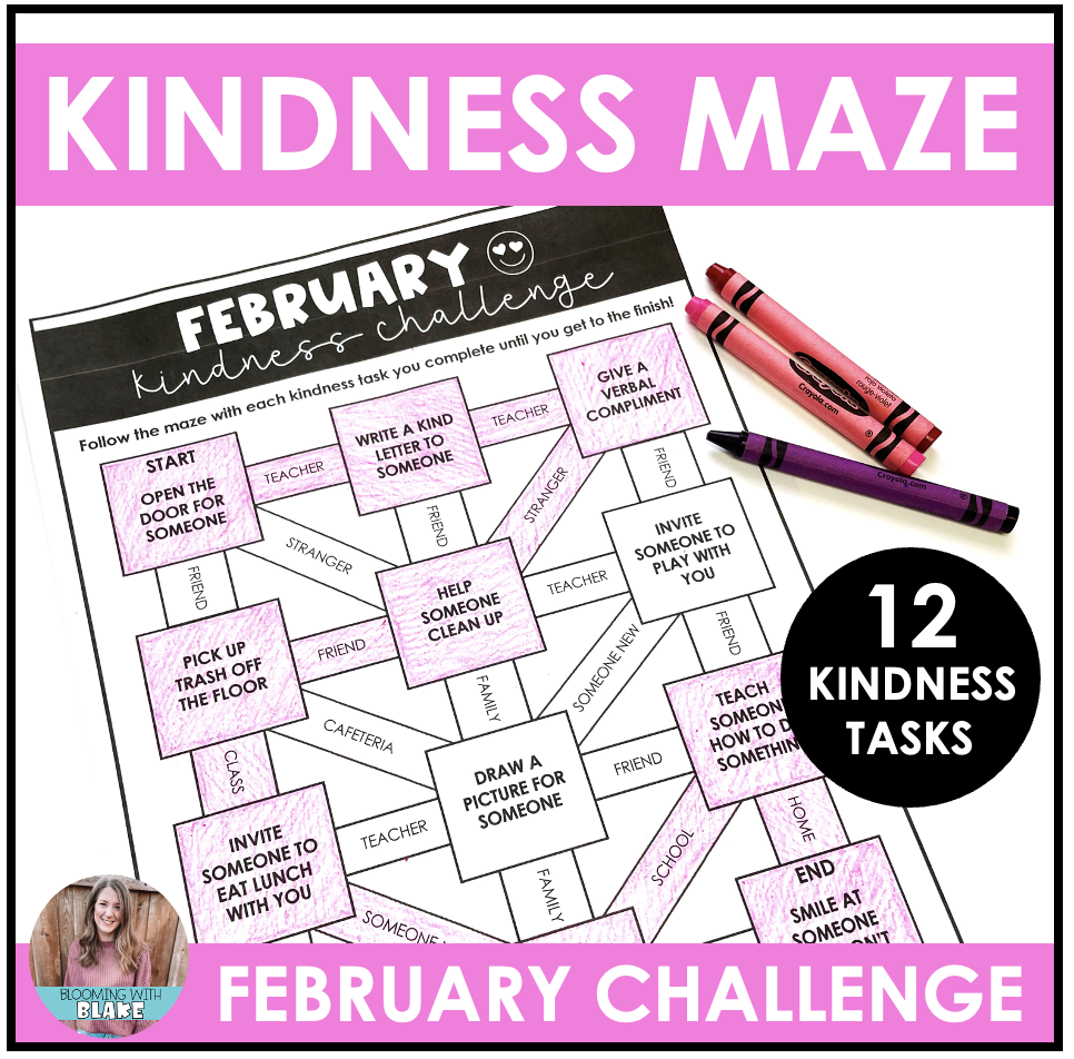 February Kindness Challenge Maze Made By Teachers