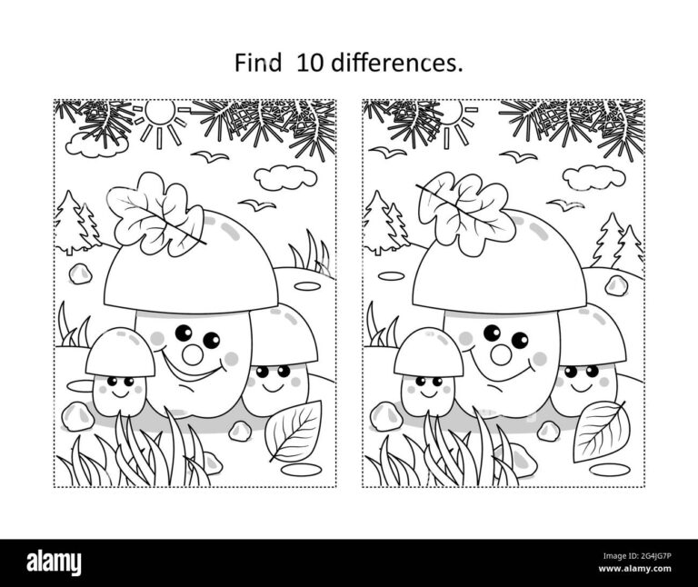 Find Differences Game For Children Black And White Stock Photos U0026 Images Alamy